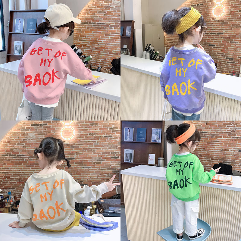 Áo Thun Cotton Tay Dài Họa Tiết Hoạt Hình Cho Bé Gái