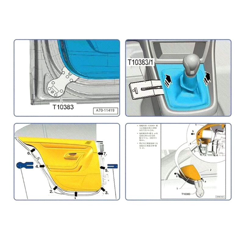 Dụng Cụ Tháo Gỡ Cạnh Xe Hơi Bằng Nhựa Chuyên Dụng