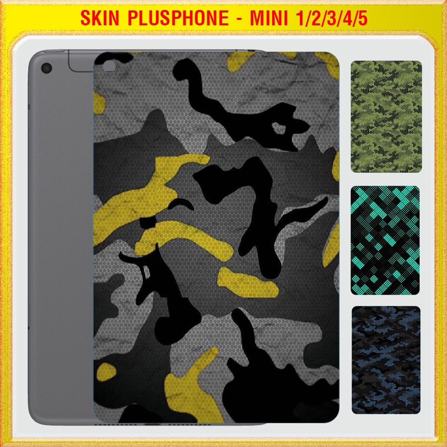 Dán Skin cho mặt sau iPad Mini 1, 2, 3, 4, 5 (7.9 inch) màu matrix camo