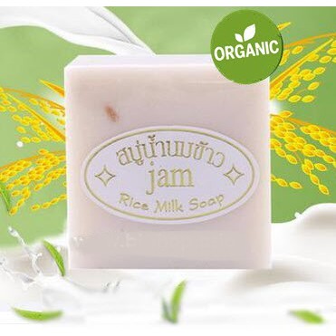 Xà phòng trắng cám gạo Thái Lan (Jam Rice Milk Soap) 65g (date 4/2022) | BigBuy360 - bigbuy360.vn