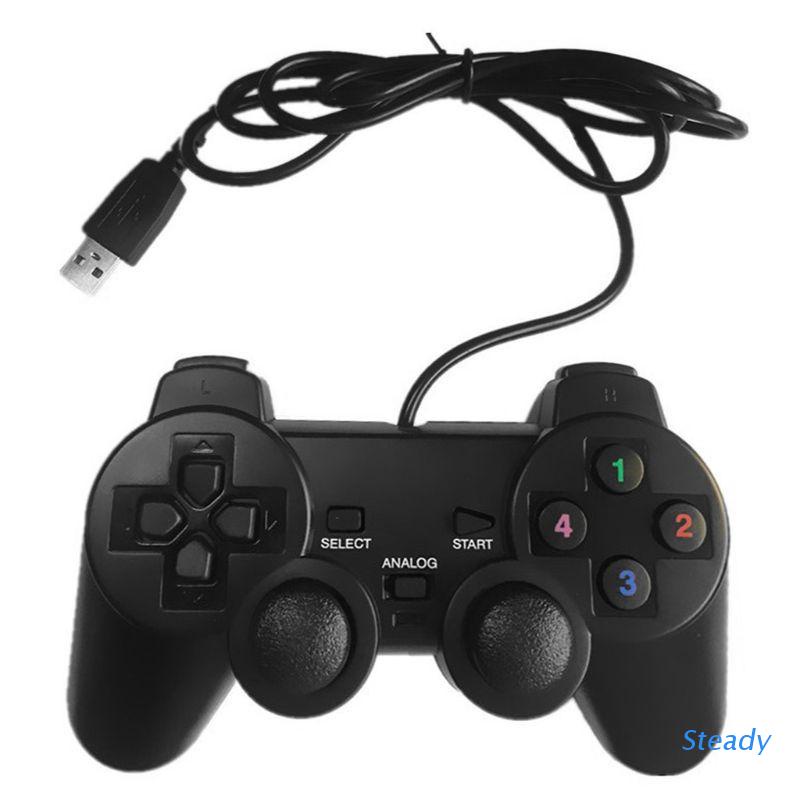 Tay cầm chơi game có dây cổng cắm USB chế độ rung dành cho PC/ máy tính xách tay Win7 / 8 / 10 / Xp / Vista