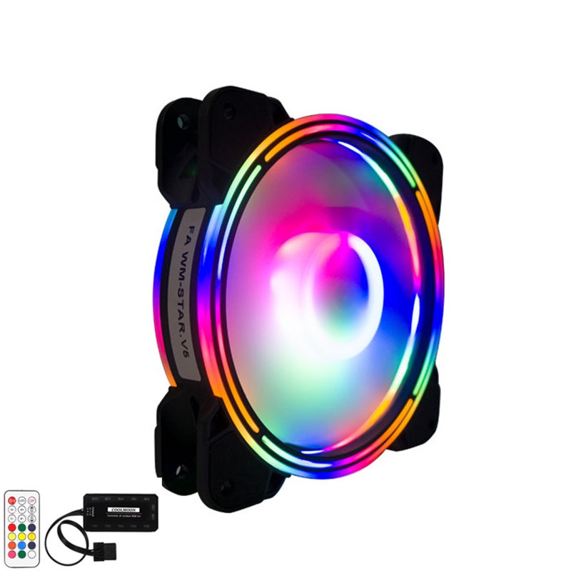 Quạt tản nhiệt Fan led RGB case 12cm hub cpu pc LUVIBA FL01