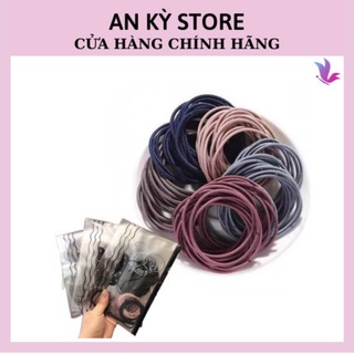 Túi 100 chun buộc tóc mix đủ màu