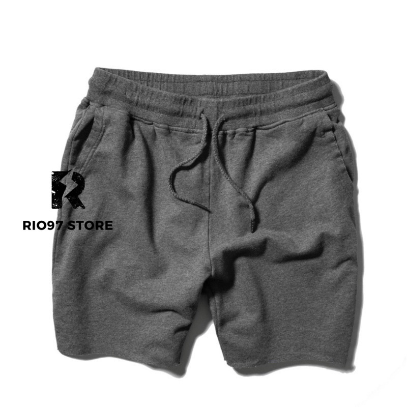Quần Short Thun Basic Trơn Đen RIO97 STORE Thun Poly Mềm Mịn, Thể Thao Trẻ Trung Năng Động