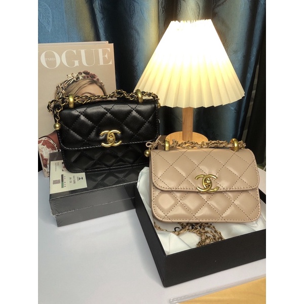 Túi da mịn chuông chữ X size 18cm vừa điện thoại