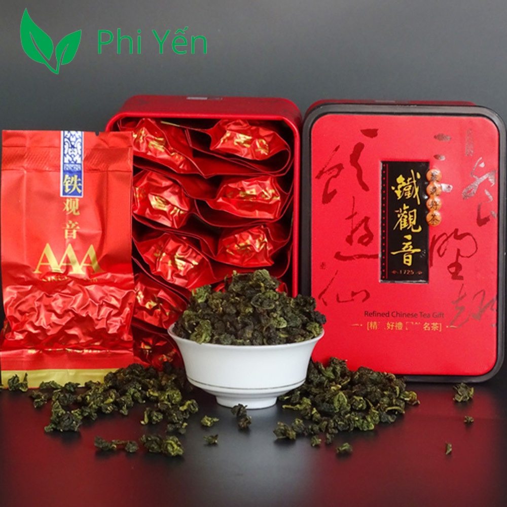 Trà Thiết Quan Âm Hộp sắt sang trọng 75 gram 10 túi chất lượng nhất Hà Nội