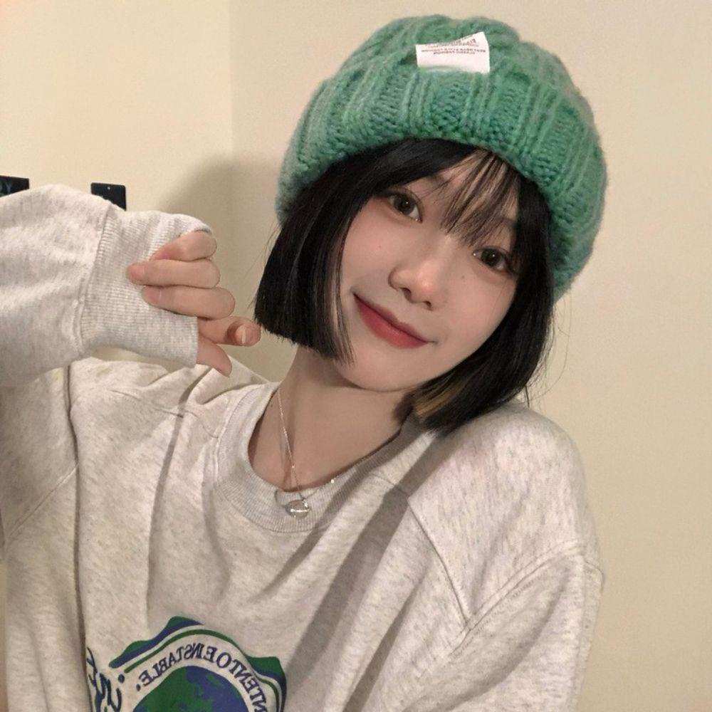 Mũ beanie Dệt Kim Phong Cách Hàn Quốc Thời Trang Mùa Đông Ấm Áp