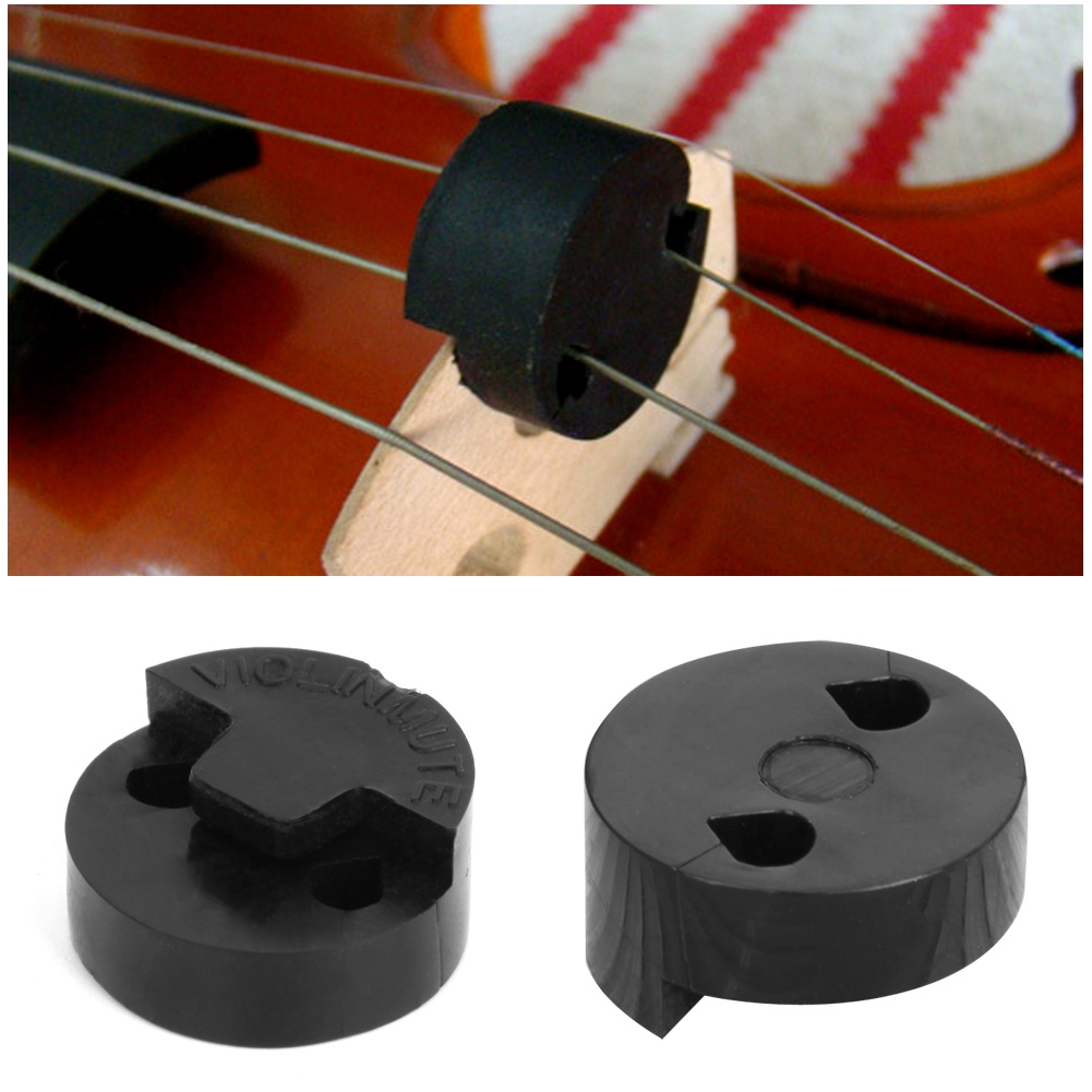 1 Phụ Kiện Giảm Ồn Bằng Cao Su Màu Đen Cho Đàn Violin
