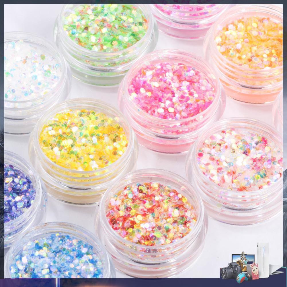 [Hàng mới về] Hộp kim tuyến lục giác lấp lánh trang trí móng tay tiện lợi