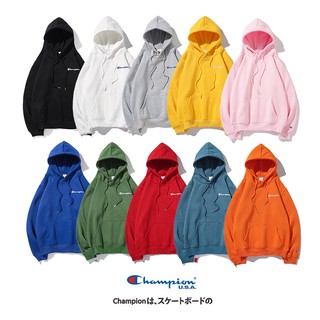 Áo Hoodie Vải Cotton Thêu Chữ Champion Thời Trang Cho Nam Nữ