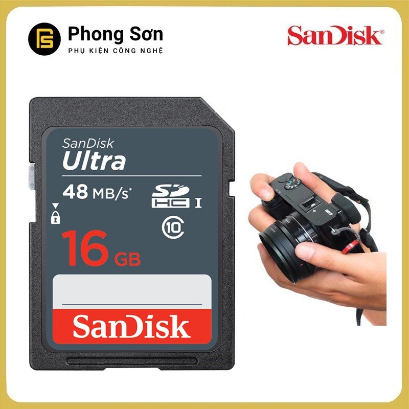 Nơi✙❐Thẻ nhớ SDHC 16GB Ultra 320x 48mb/s Sandisk