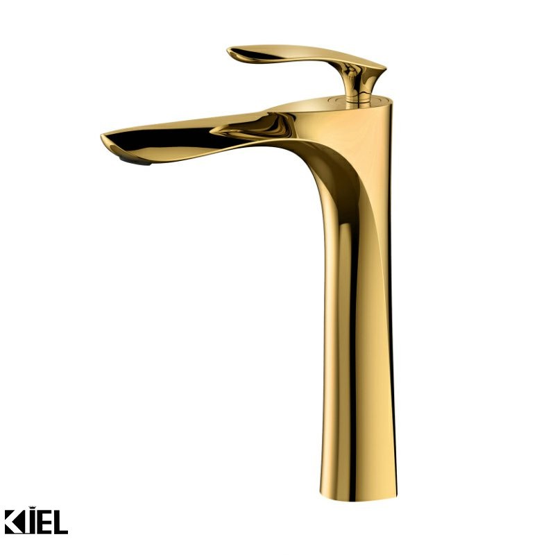 Vòi lavabo lá, vòi rửa mặt đồng mạ vàng cao cấp