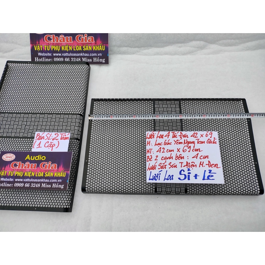 Lưới loa 4 tấc đơn 42cm 69cm 2 tấm Audio Châu Gia