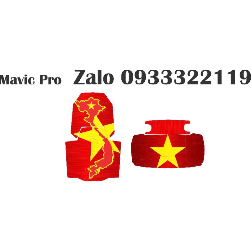 Skin Dán Trang Trí - Bảo Vệ Flycam Mavic Pro - Sao Vàng