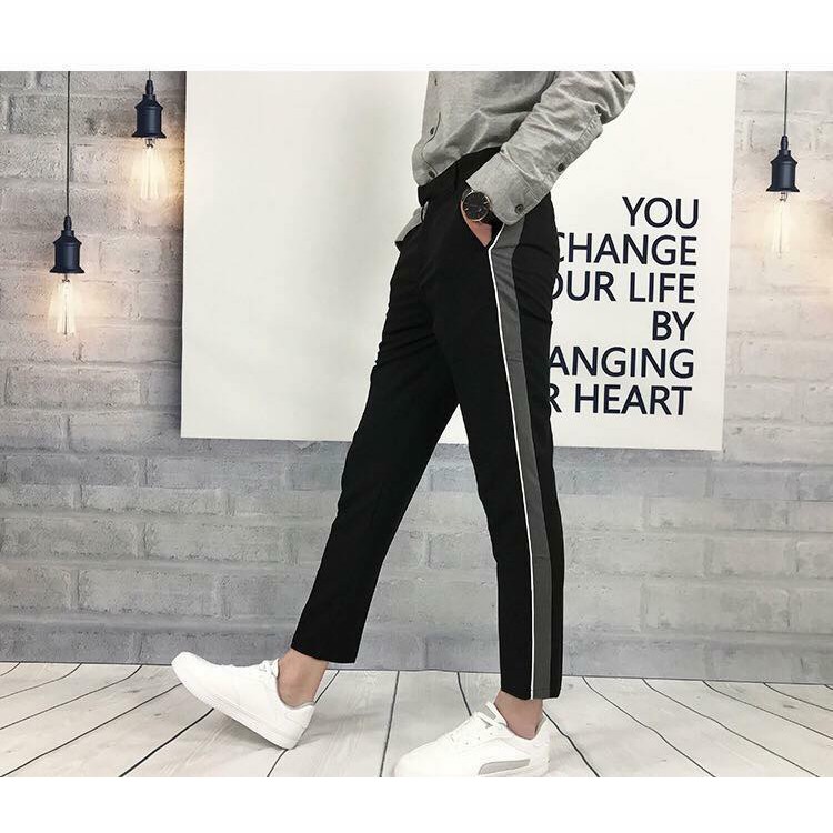 Quần âu đen mix viền | BigBuy360 - bigbuy360.vn