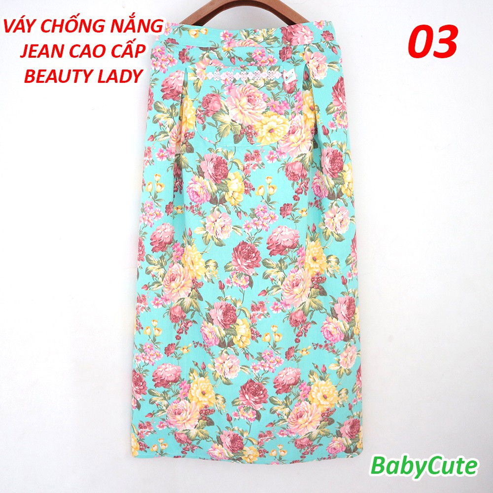 Váy Chống Nắng BabyCute 1 Lớp JEAN HOA Cao Cấp - Giao Mẫu Ngẫu Nhiên