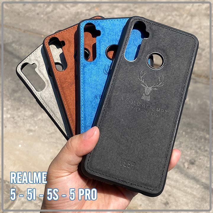 Ốp lưng giả da con hươu DEER cho dòng máy Oppo A9  - A5  / Realme 7 -7i - 7 Pro - 6 - 6 Pro - 5 - 5i - 5S.
