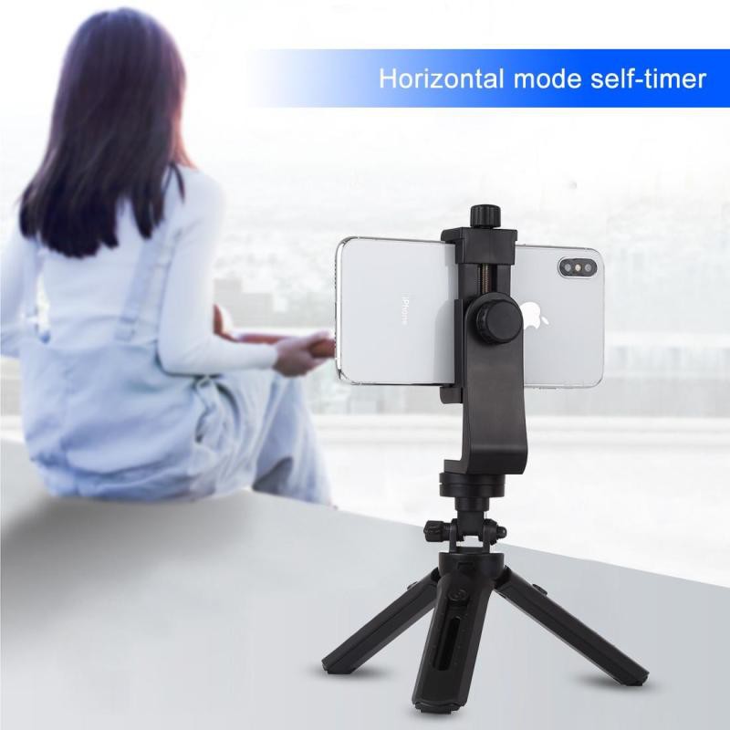 PULUZ Desk Plastic Tripod Mount with Phone Clamp Adjusting Tripod for Camera / Action Camera / Cell Phone , Huawei Sumsung Oppo Vivo Xiaomi Iphone 12 Smartphones