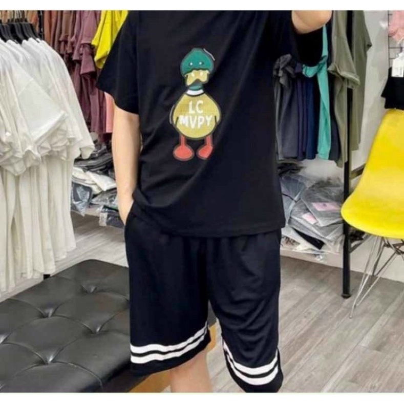 Bộ quần áo thể thao - Đồ bộ mặc ở nhà in hình vịt KSS02