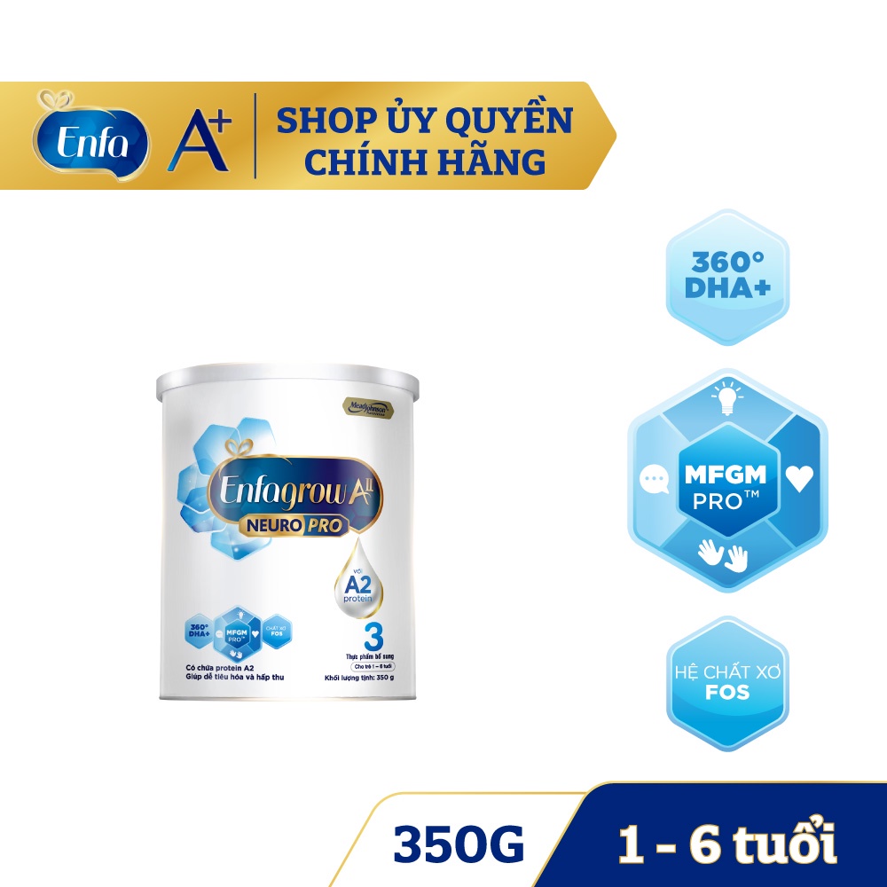Sữa Bột Enfagrow A2 Neuro Pro Số 3 - Lon 350 Gram Màu Trắng
