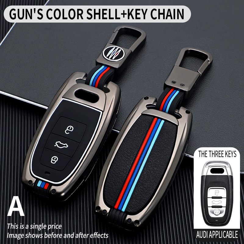 Vỏ Bọc Chìa Khóa Điều Khiển Từ Xa Thông Minh Bằng Hợp Kim Kẽm Cho Xe Hơi Audi A1 A3 A4 A5 A6 A7 A8 Quattro Q3 Q5 Q7 2009-2015