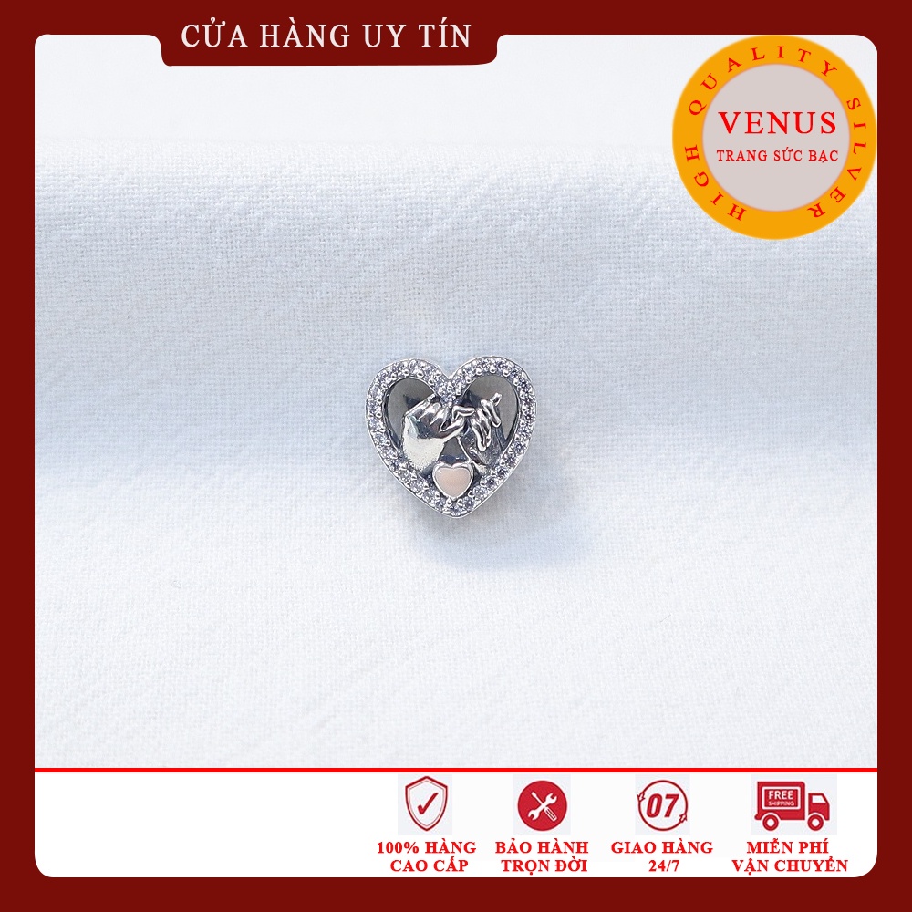 Charm ngoặc tay- Bạc 925 cao cấp- Trang sức bạc Venus