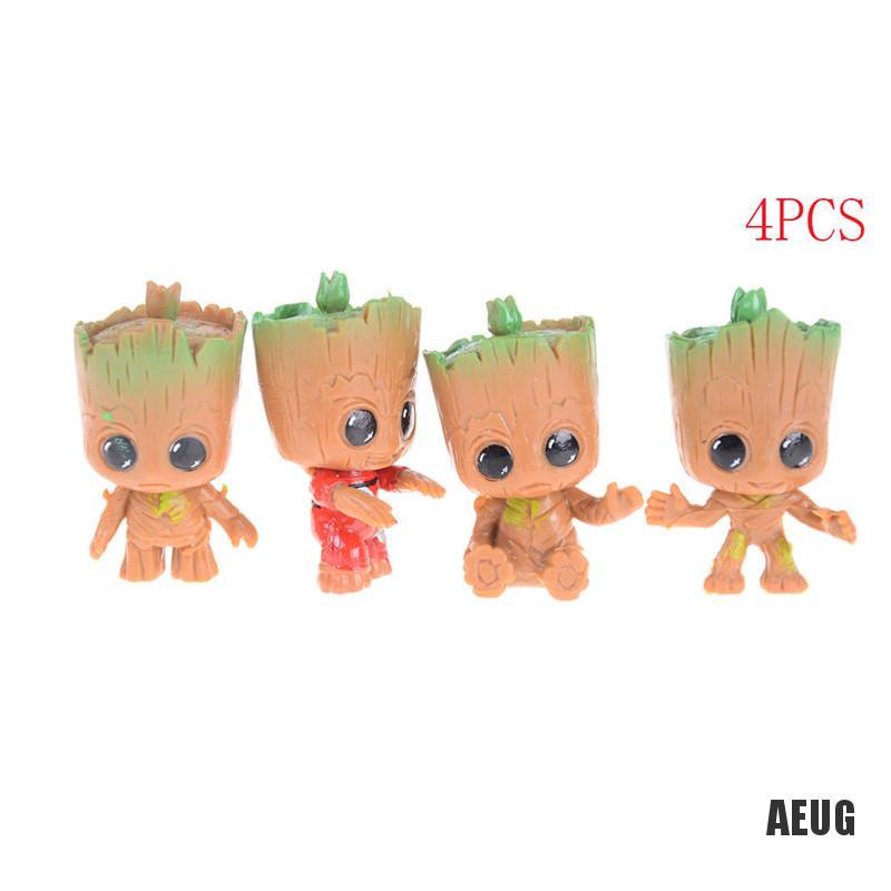 Set 4 Mô Hình Đồ Chơi Nhân Vật Baby Groot Trong Phim Guardians Of The Guardians