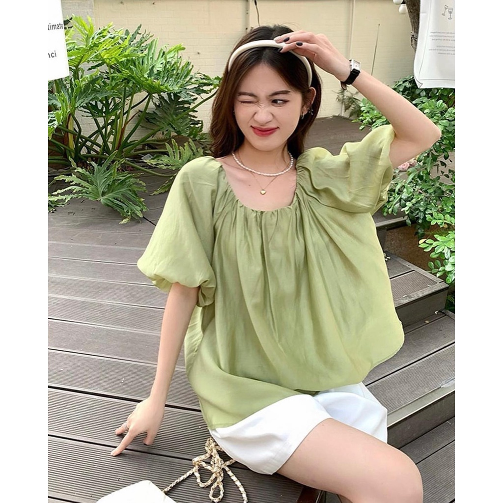 Áo voan kiểu tay bồng (MS2875)