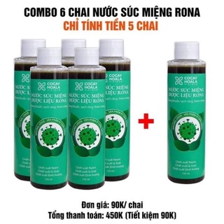 Nước súc miệng dược liệu R.O.N.A CoCayHoaLa - Khỏi lo Chảy máu chân răng, viêm lợi, hôi miệng, chai 150ml