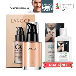 Kem Trang Điểm CC Cream Collagen+ Đẹp Da Chống Nắng 30ml TẶNG Gel Vệ Sinh 100ml LANGCE dành cho Nam