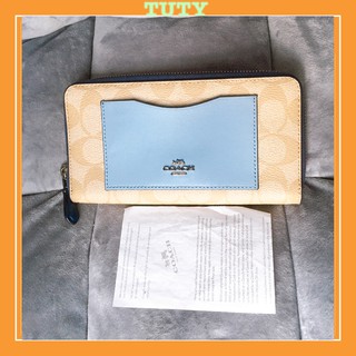 (CÓ BILL) SALE Ví / Bóp COACH F57318  cầm tay mini, dự tiệc, Logo in nổi