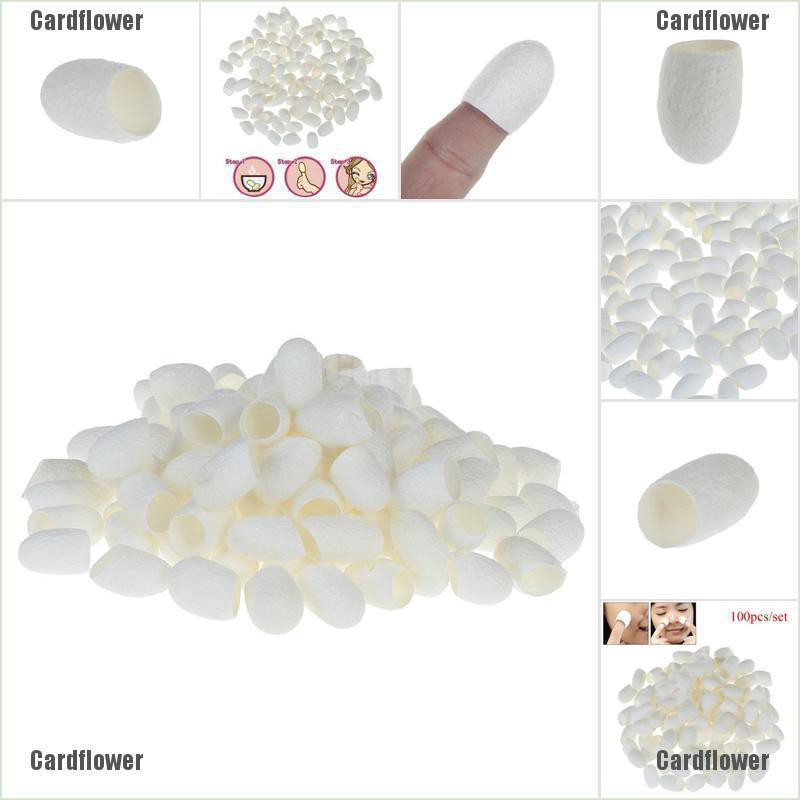 Cardflower 100Pc/set Natural Silk Cocoons Silkworm Balls Facial Skin Care Scrub Whitening