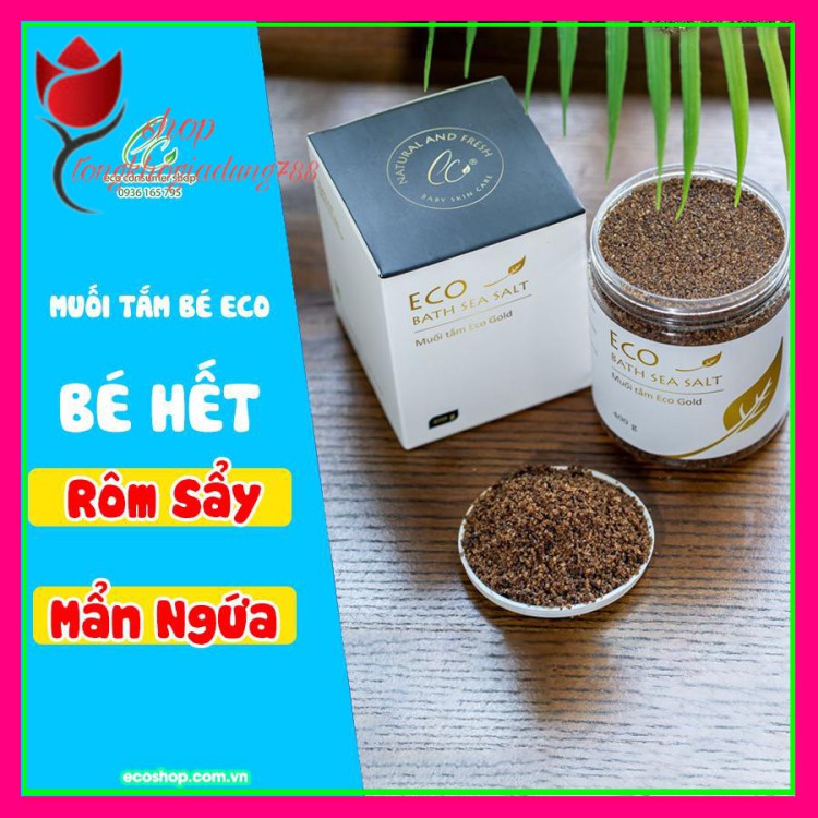 [COMBO SIÊU RẺ] 3 MUỐI TẮM BÉ ECOGOLD 400G TẶNG 1 MUỐI ECO 200G- DÙNG CHO TRẺ TỪ SƠ SINH,  GIẢM NHANH RÔM SẢY, MẨN NGỨA