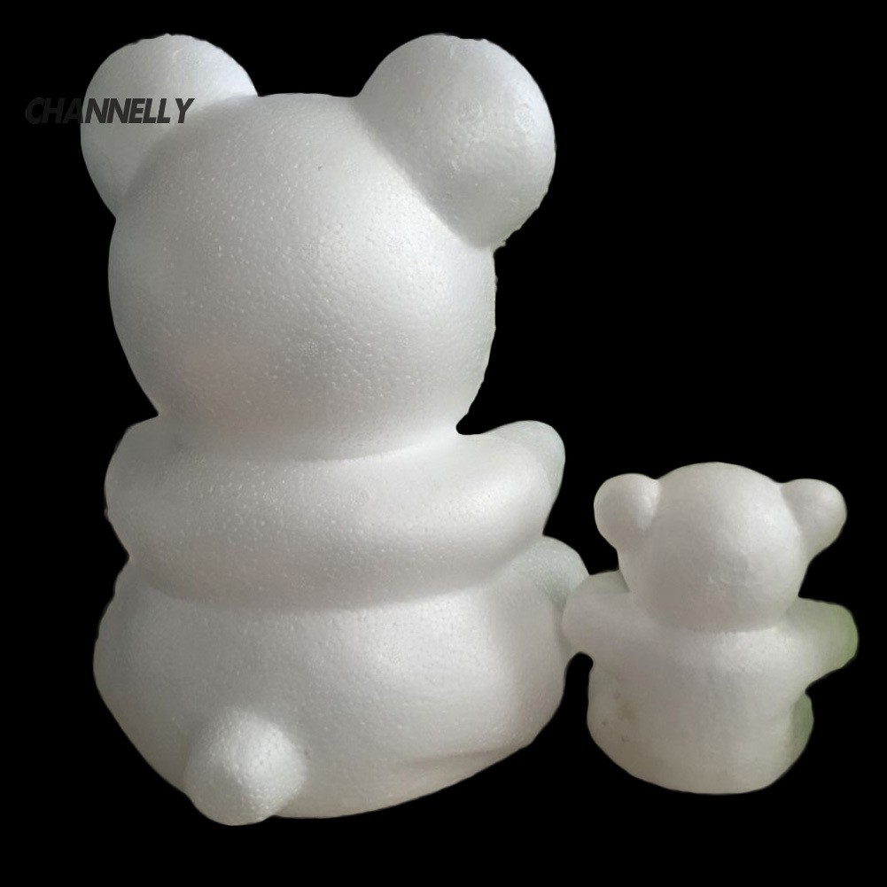 Tượng gấu làm từ mút xốp dùng làm quà tặng lễ tình nhân DIY 15/20cm dễ thương