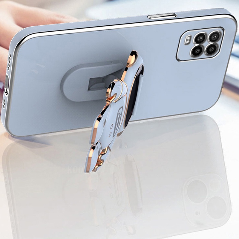 Ốp điện thoại KOOSUK dẻo có giá đỡ hình phi hành gia cho OPPO Realme 8 9 Pro 8i 9i