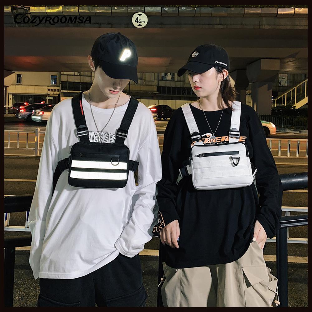 Túi Đeo Chéo Ngực Vải Oxford Phong Cách Hip Hop Đường Phố Cho Nam Và Nữ
