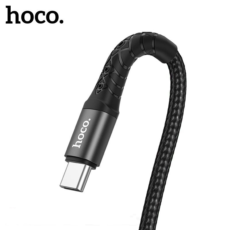 Cáp sạc 3A Hoco DU19 Type-C dây dù chống gãy gập truyền dữ liệu nhanh chóng dài 1M cho Android