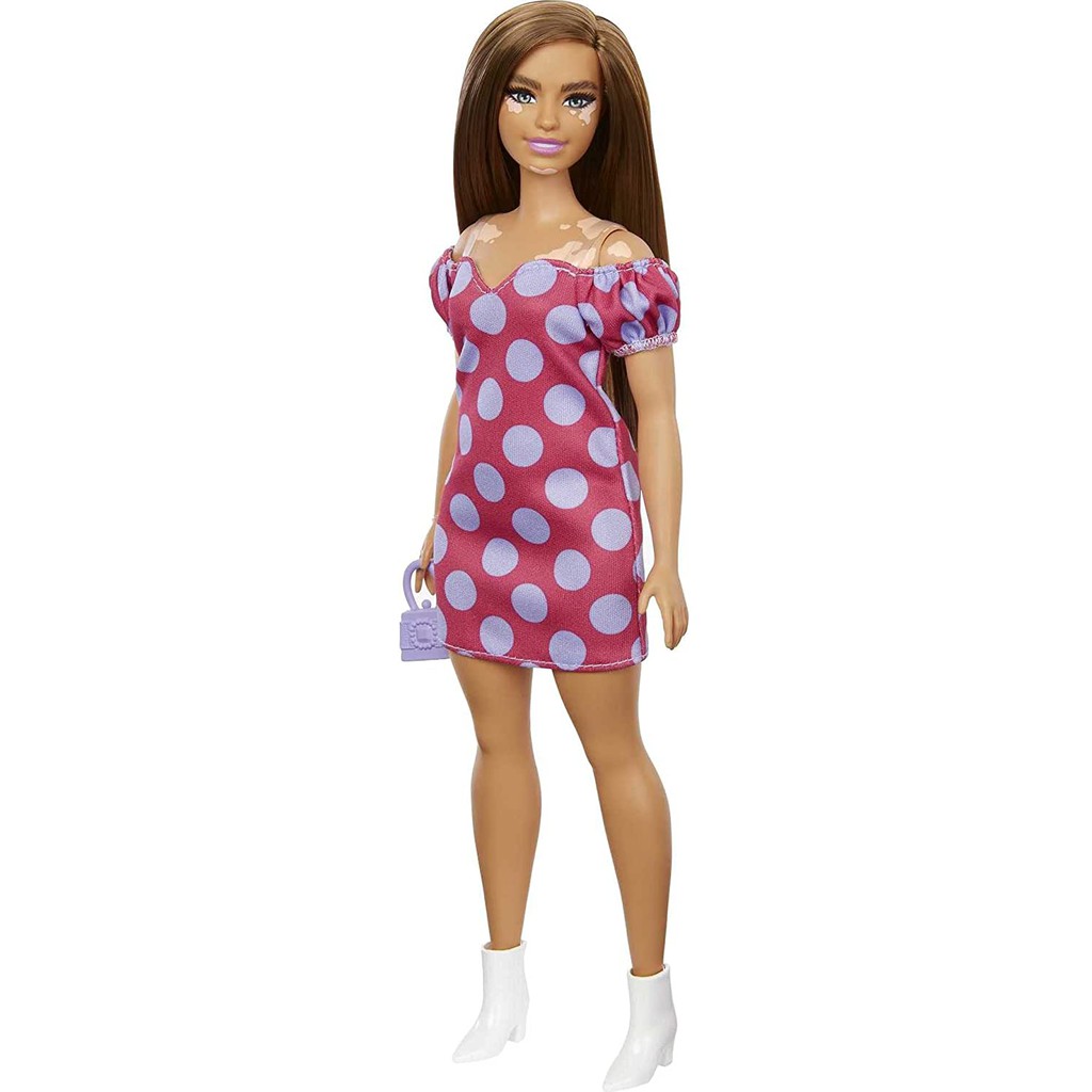 ĐỒ CHƠI BARBIE - Búp bê thời trang Barbie - Vitiligo w/ Polka Dot Dress - MÃ SP GRB62/FBR37