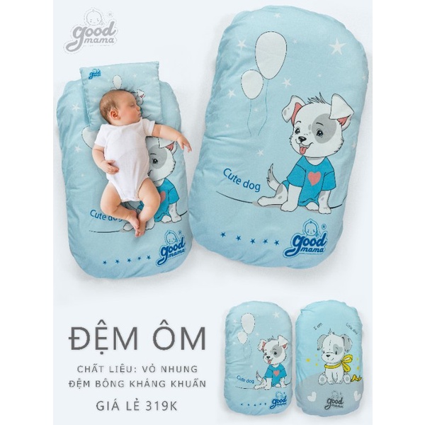 [Mã LTBAUAB6 giảm 7% đơn 99K] Đệm ôm ngủ nhung cho bé Goodmama