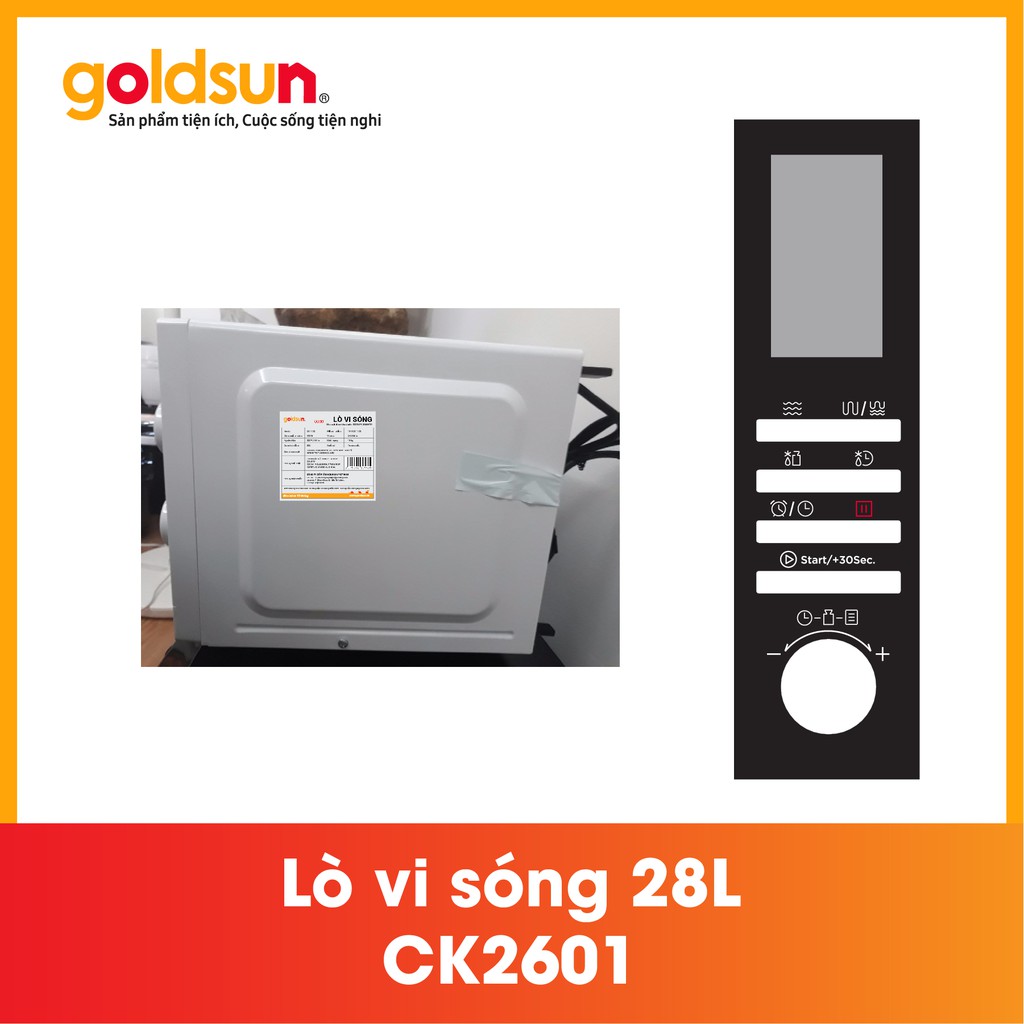 [Mã ELHADEV giảm 4% đơn 300K] Lò vi sóng GOLDSUN CK2601 - Điện tử 28L