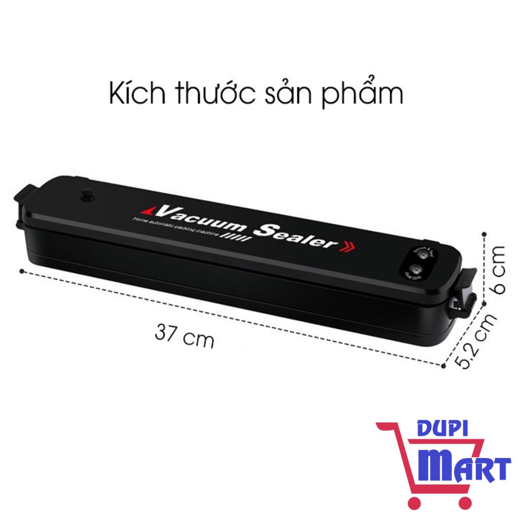 [SIÊU TIỆN ÍCH] Máy Hút Chân Không Thực Phẩm Kiêm Hàn Miệng Túi Vancuum Sealer 90W Tặng Kèm 10 Túi Nhám Hút Chân Không