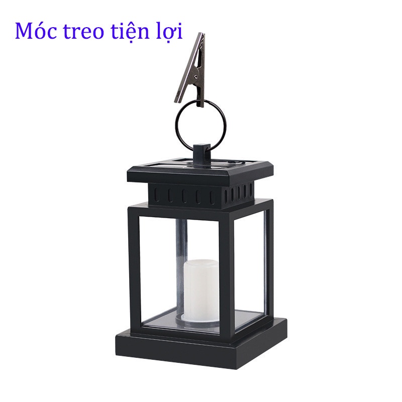 Đèn năng lượng mặt trời treo sân vườn tự động hình ngọn nến cao cấp siêu bền chịu mưa gió, tiết kiệm điện