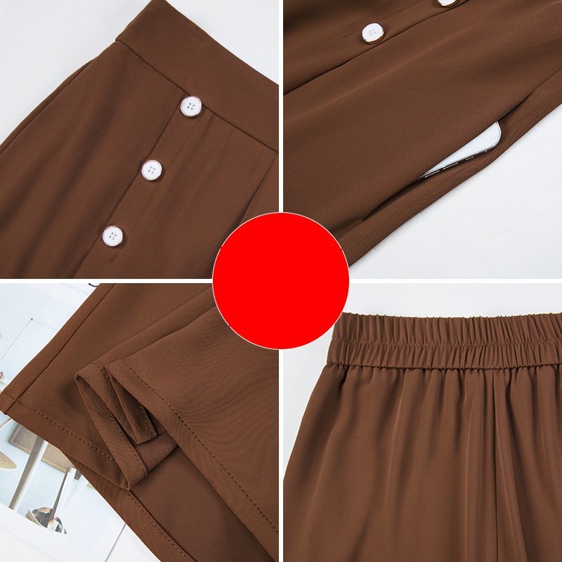 Q23736 Quần ống rộng lửng nữ hè chất mềm rũ hàng nhập