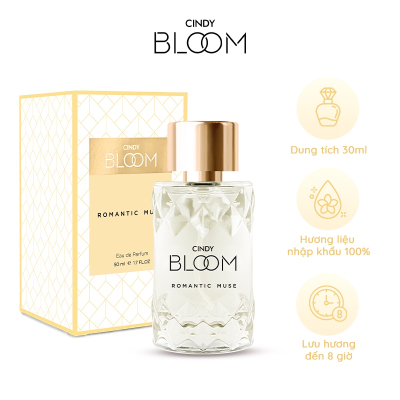 Nước hoa nữ Cindy Bloom Romantic Muse hương quyến rũ lãng mạn 30ml
