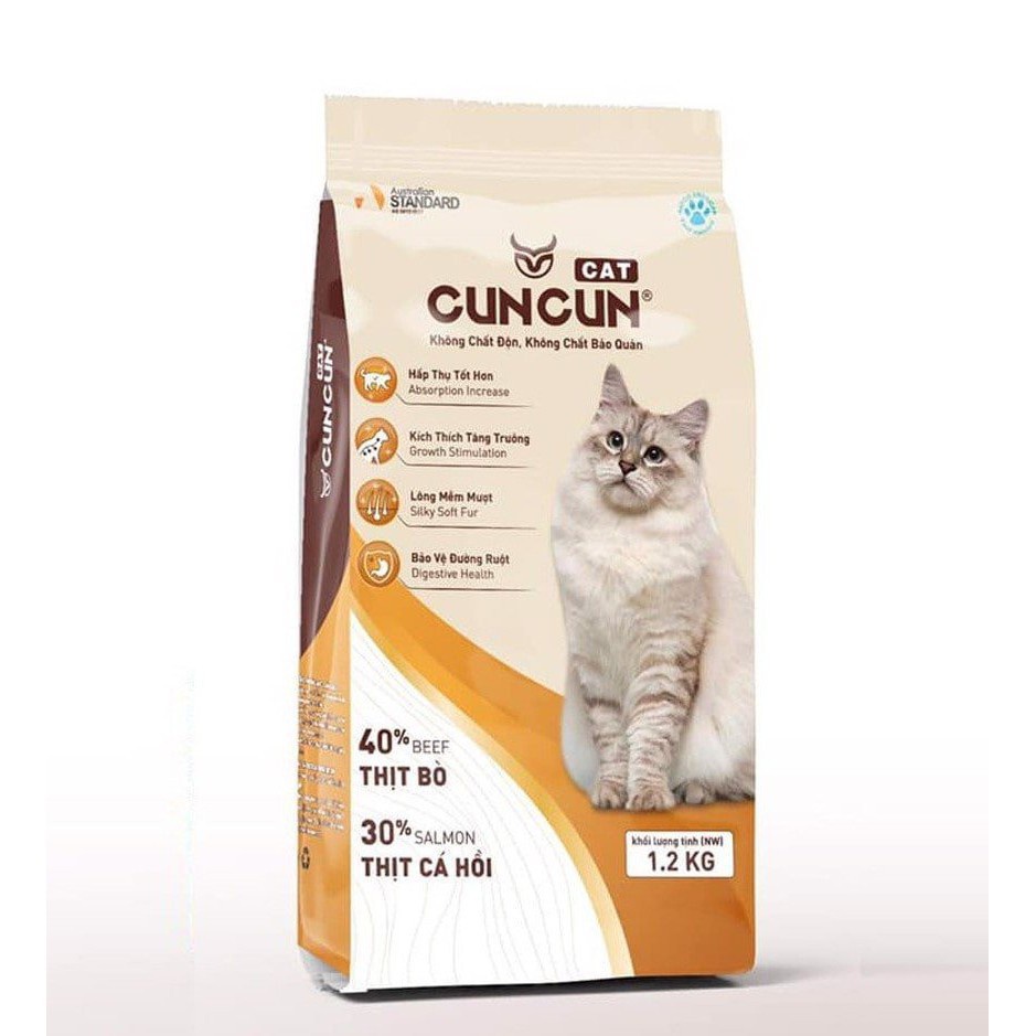 Hạt Mèo CunCun Cat 1,2kg Thức Ăn Khô Cho Mèo