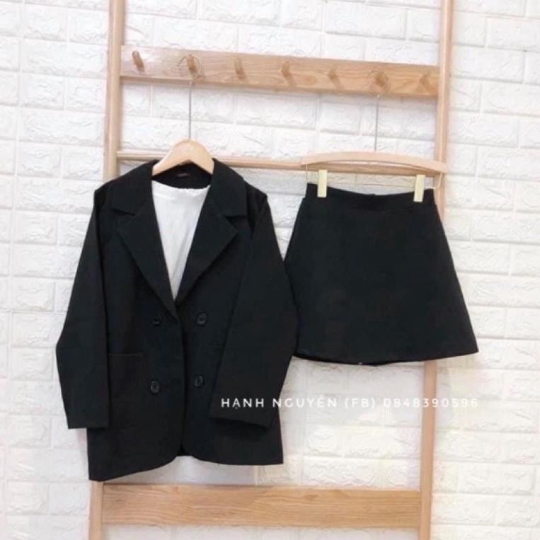 (CÓ SẴN - CÓ SIZE - MAY THEO SỐ ĐO) SET 2 MÓN ÁO BLAZER TRƠN VÀ CHÂN VÁY CHỮ A (CÓ ẢNH THẬT) 😘