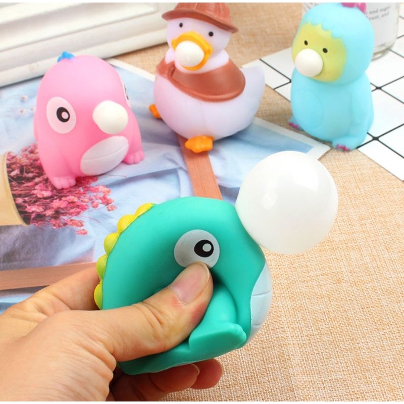 Đồ chơi thú mochi bóp thổi bóng Blow Bubble giảm căng thẳng- giao mẫu ngẫu nhiên ạ.