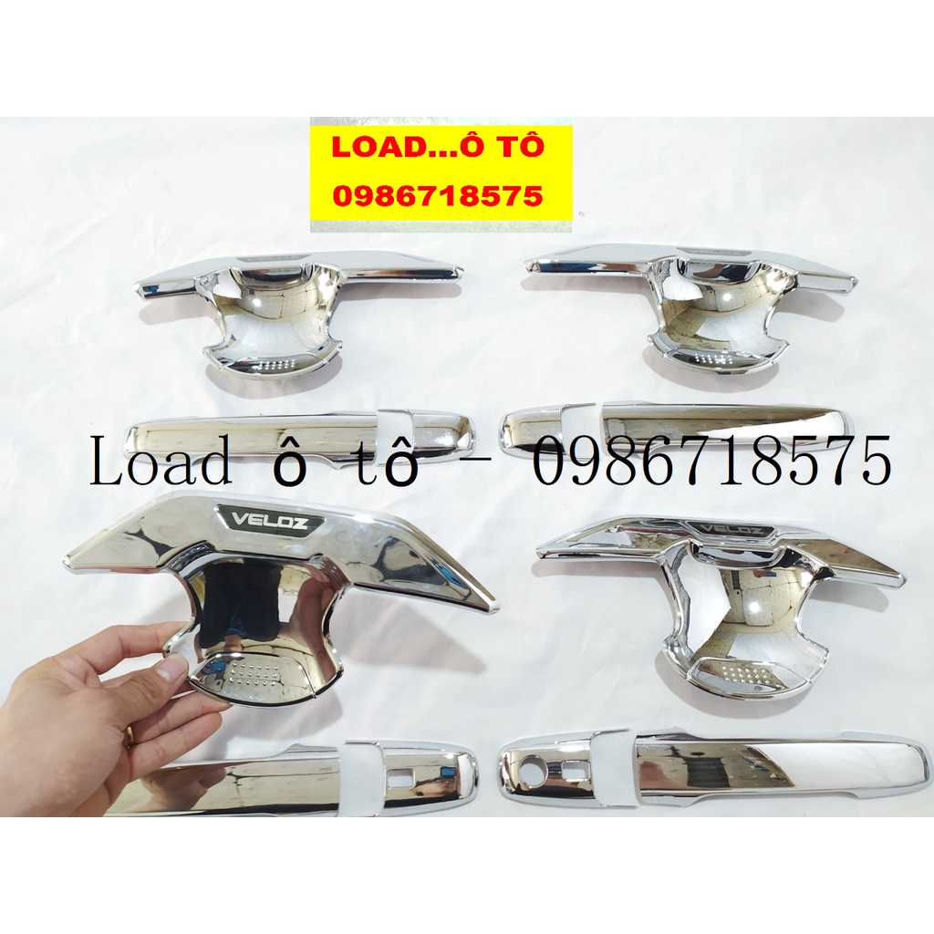 Ốp Tay Nắm, Hõm Cửa Xe Toyota Veloz 2022-2023 Mẫu Mạ Crom Sáng Bóng Cao Cấp