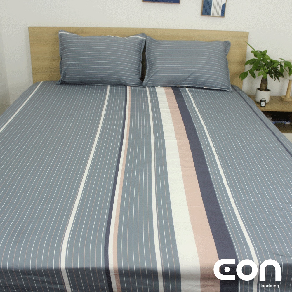 Ga giường Cotton 100% 1m6x2m 1m8x2m Conbee, ga trải giường bo drap giường ra giường vải thoáng mát, không xù lông
