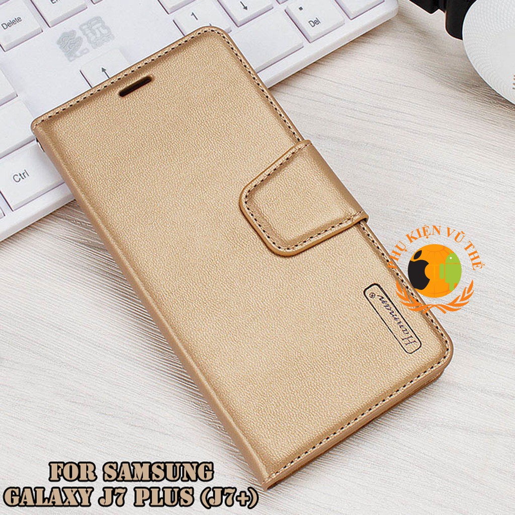Bao Da Kèm Ví 2 in 1 Dành Cho Điện Thoại Samsung Galaxy J7 Plus Hanman Cao Cấp | BigBuy360 - bigbuy360.vn